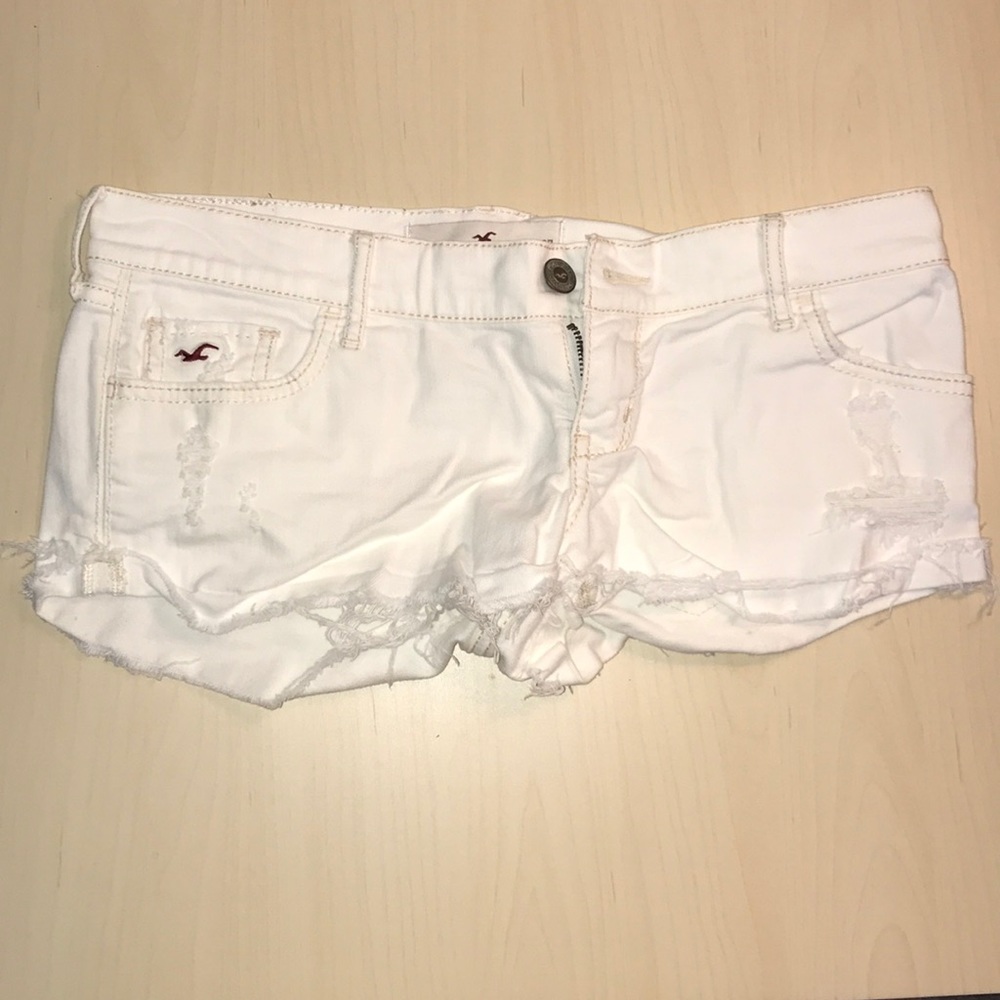 White Jean Shorts from Hollister